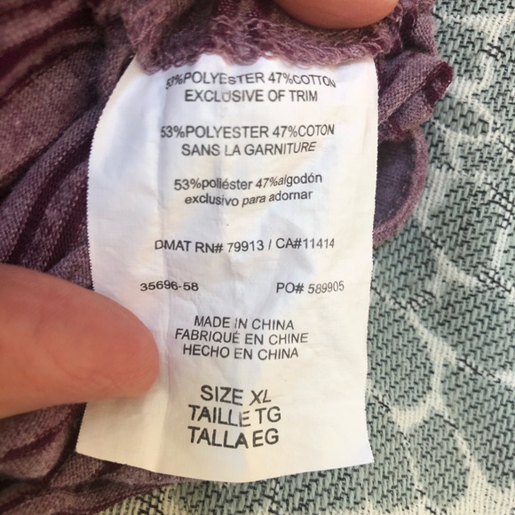 Motherhood Maternity Purple Tee Shirt XL - Picture 3 of 3